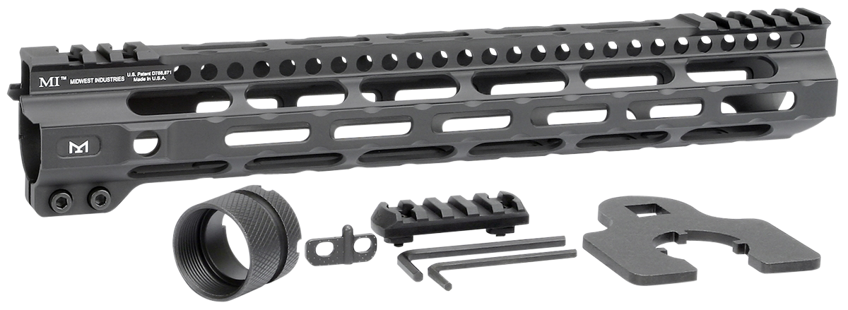 Midwest Industries Combat Lightweight AR-15 12.625" M-LOK Handguard - Black