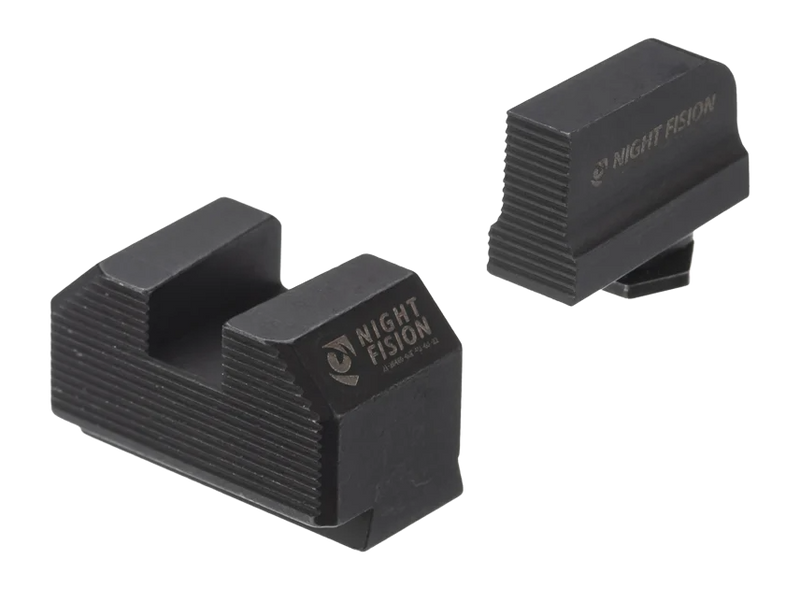 Night Fision GLK 43X Stealth Night Sights - Black Outline Rear