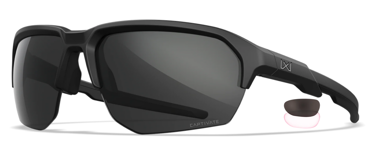 Wiley X Jakl M/L Grey/Clear Lens Matte Black Frame Safety Glasses
