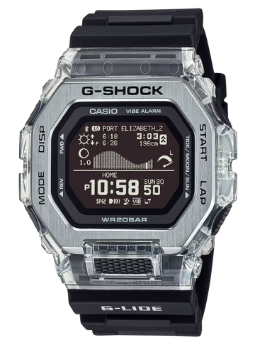 G-Shock G-LIDE GBX-100S-1CR Digital Surf Watch Black Resin 200M
