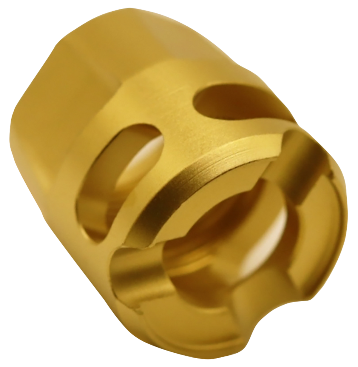 True Precision Micro Compensator Y-Type 9mm/.380 ACP 1/2x28 - Gold TiN