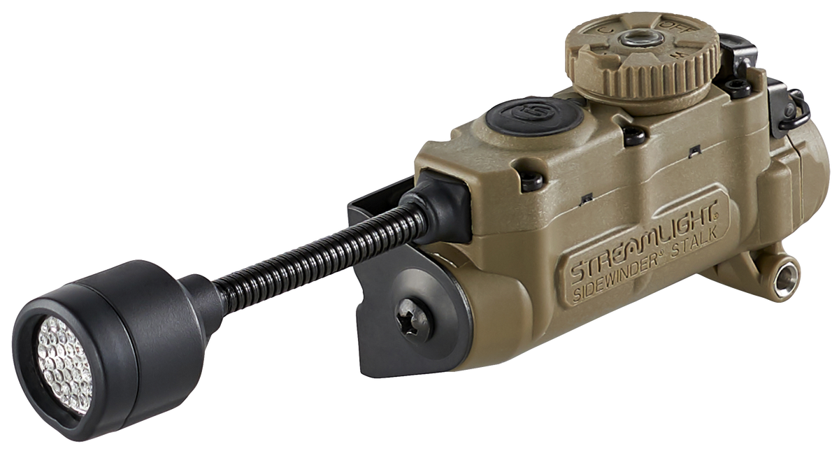 Streamlight Sidewinder Stalk Helmet Light 23/28/57/76 Lumens White/Red/Green/Blue/IR LED Coyote Polymer E-Mount