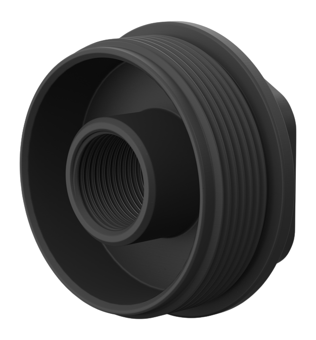 Breek Arms Universal Hub Direct Thread Low Profile 5/8x24 Stainless - Black