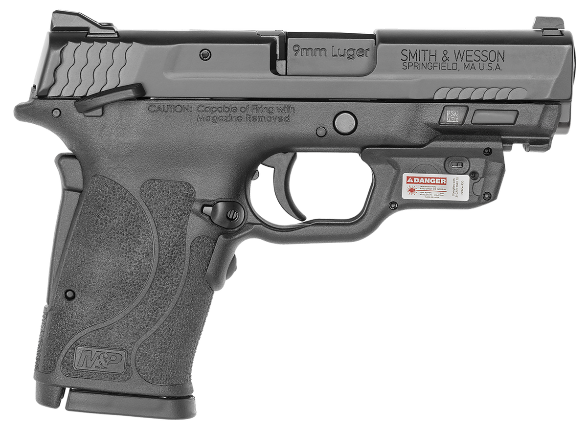 Smith & Wesson M&P9 Shield EZ M2.0 9mm Luger 3.67" 8+1 Semi-Auto Pistol - Manual Safety w/ Crimson Trace Laserguard