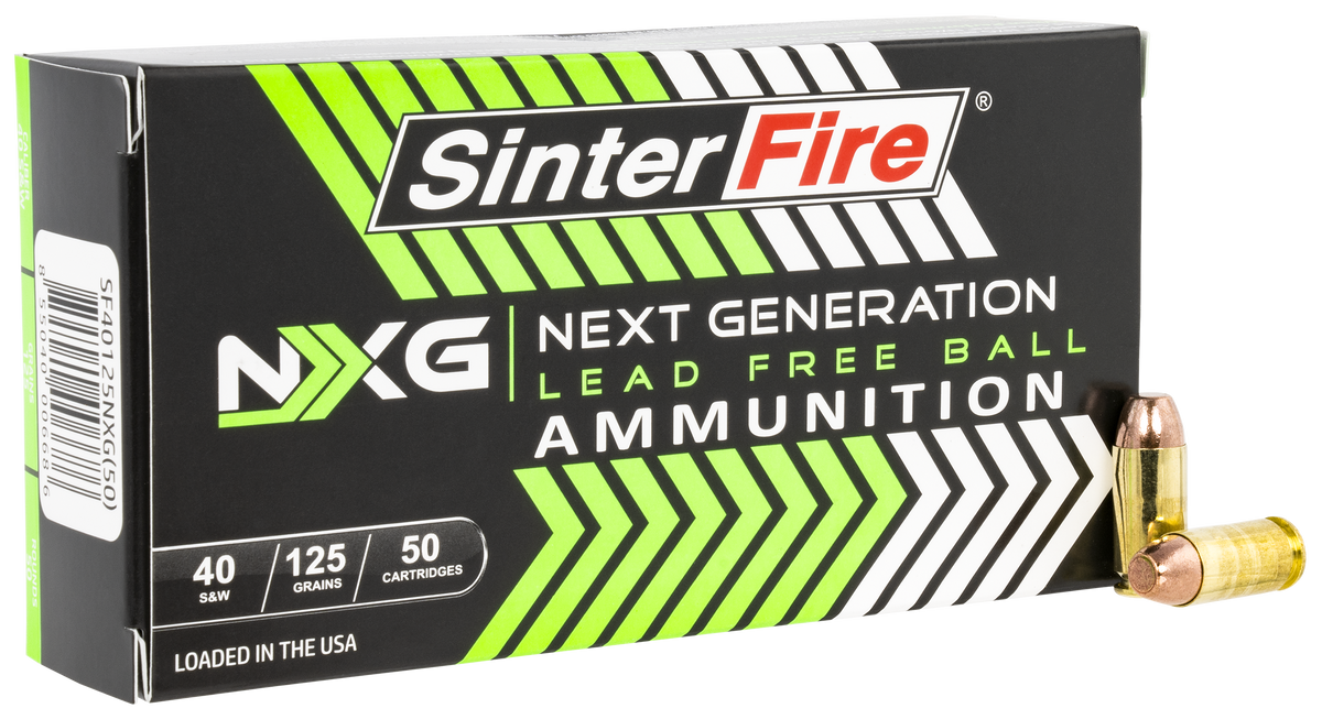 SinterFire Next Generation (NXG) 40 S&W 125gr Lead Free Ball - Box or Case