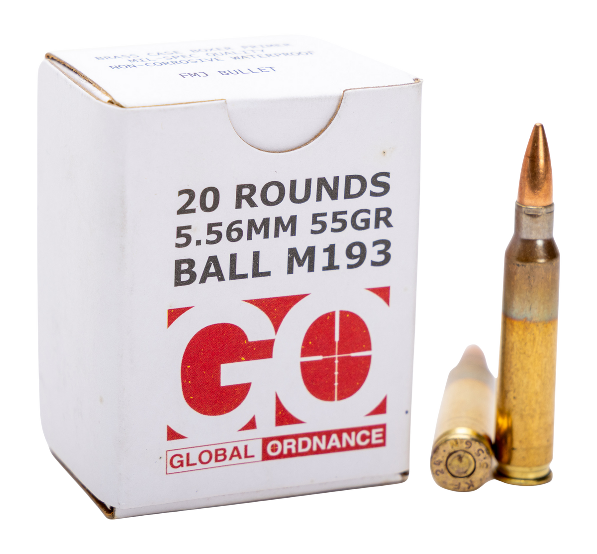 Global Ordnance M193 5.56x45mm NATO 55gr FMJ 20 Rd