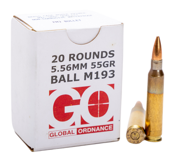Global Ordnance M193 5.56x45mm NATO 55gr FMJ 20 Rd