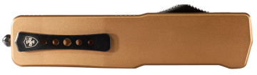 Templar Knife LAAB121 Premium LW Large 3.5" OTF Dagger Plain D2 Black Oxide Stonewashed Bronze Anodized Aluminum Handle