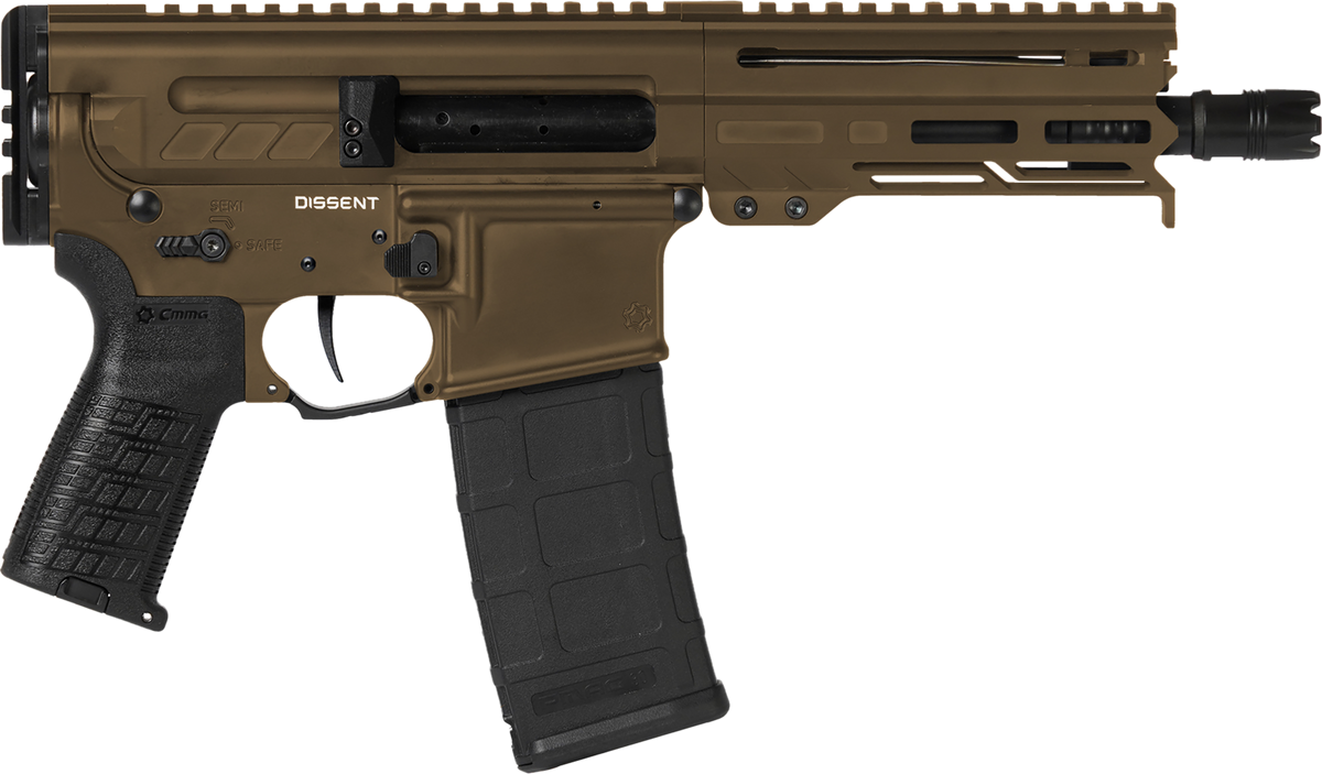 CMMG Dissent MK4 300 Blackout 6.50" 30+1 Semi-Auto Pistol - Midnight Bronze Cerakote