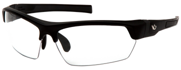 Pyramex Venture Gear Tensaw Clear Lens Anti-Fog/Anti-Scratch Black Half Frame Shooting Glasses