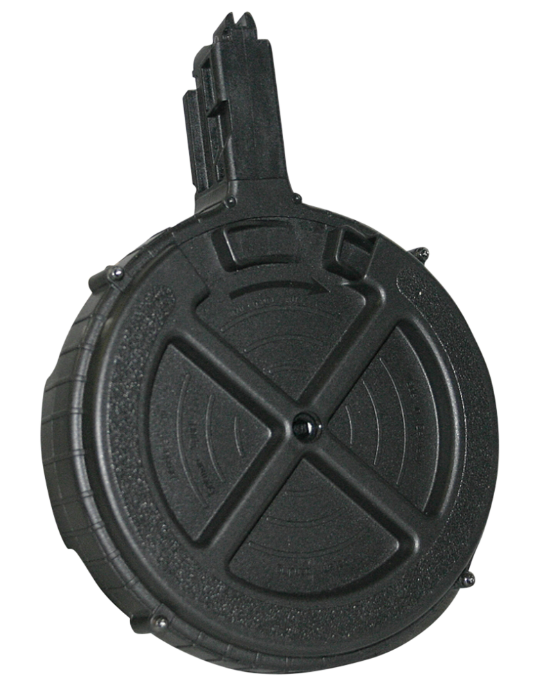 GSG GSG-16 22 LR 110-Rd Rotary Drum Magazine - Black Polymer