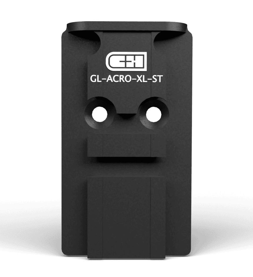 C&H Precision GL-ACRO-XL Glock MOS Aimpoint ACRO Optic Adapter Plate - Steel - Black Anodized