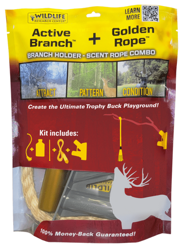 Wildlife Research Golden Rope Combo Kit - 4 oz Deer Scent & Active-Branch Holder