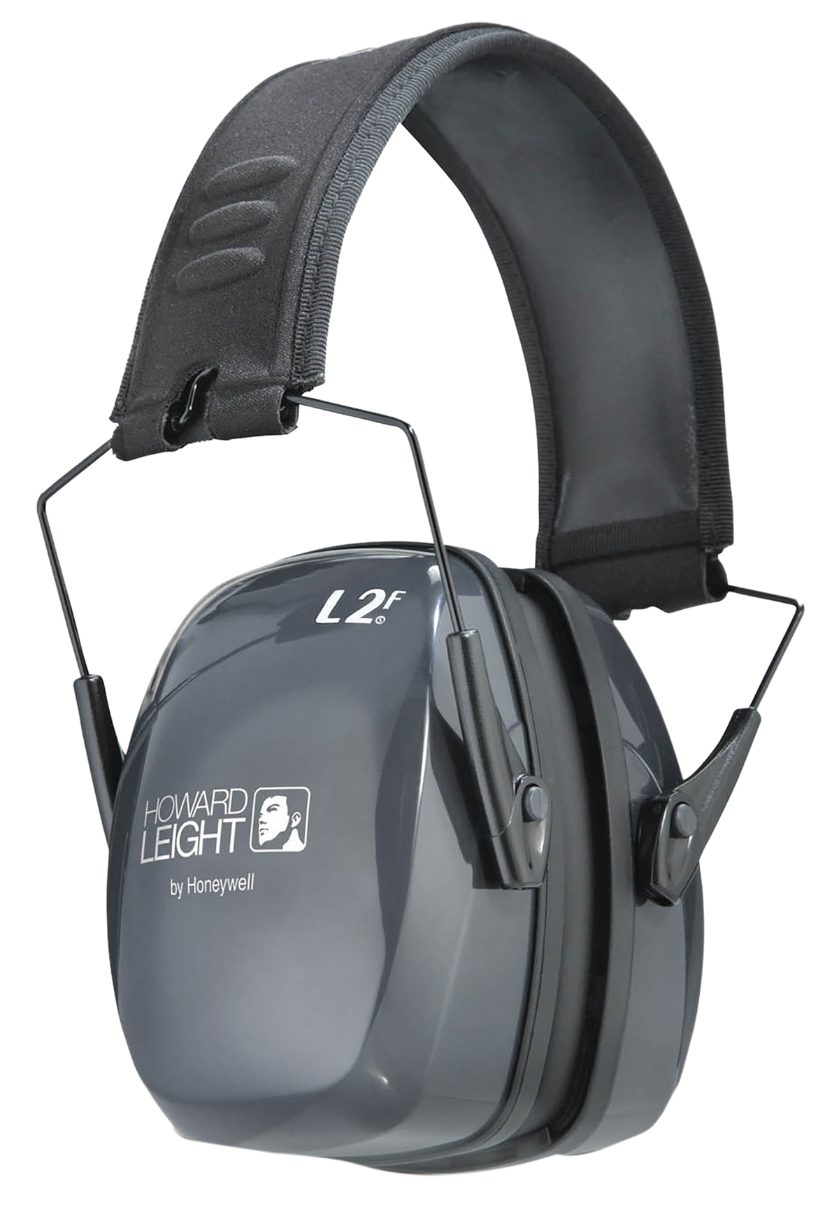 Howard Leight Leightning L2F 27 dB Folding Slim Passive Earmuff - Over the Head Gray/Black