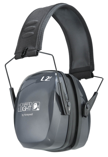 Howard Leight Leightning L2F 27 dB Folding Slim Passive Earmuff - Over the Head Gray/Black
