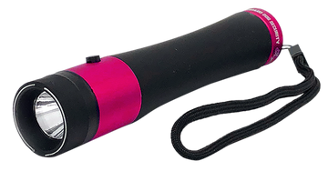 Guard Dog Ivy Stun Gun 200 Lumen Flashlight - Black/Pink Aluminum