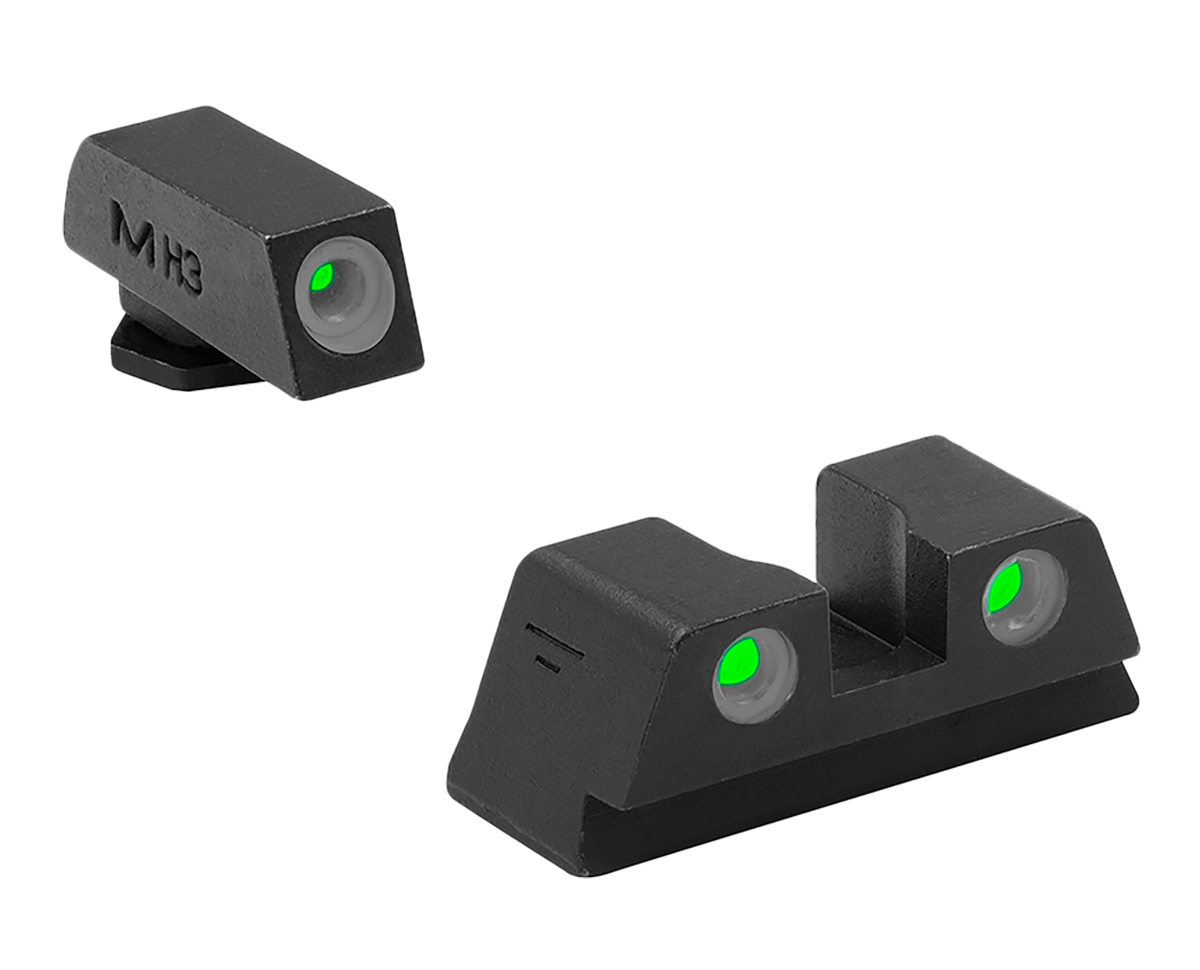 Meprolight USA Tru-Dot Night Sight Set for Glock 42/43/43X/48/48X - Green Tritium Adjustable Steel