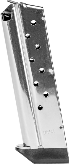 Kimber 1911 9mm Luger 9rd Stainless Steel Magazine - Silver