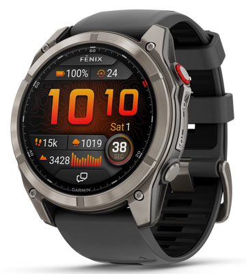 Garmin fenix 8 Pro 51mm AMOLED Sapphire Titanium GPS Smartwatch w/inReach - Graphite Black Band