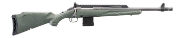 Ruger American II Scout 5.56 NATO 16.10" 10+1 Bolt Action Rifle - Cobalt Cerakote, Leaf Green Splatter