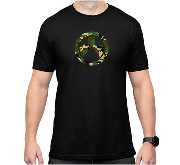 Magpul Industries Woodland Camo Icon T-Shirt Short Sleeve Black Small