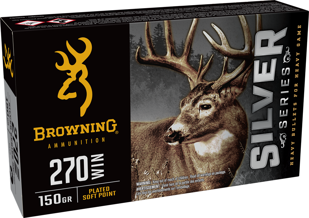 Browning Ammo Silver 270 Win 150gr Plated Soft Point 20 Rd - Box or Case