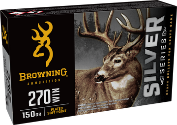 Browning Ammo Silver 270 Win 150gr Plated Soft Point 20 Rd - Box or Case