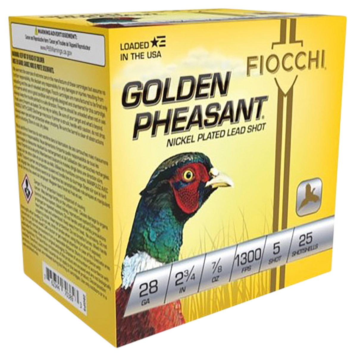 Fiocchi Golden Pheasant Extrema 28 Gauge 2.75" 7/8oz 5 Shot - Box or Case