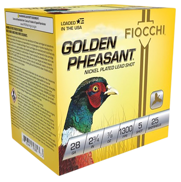 Fiocchi Golden Pheasant Extrema 28 Gauge 2.75" 7/8oz 5 Shot - Box or Case