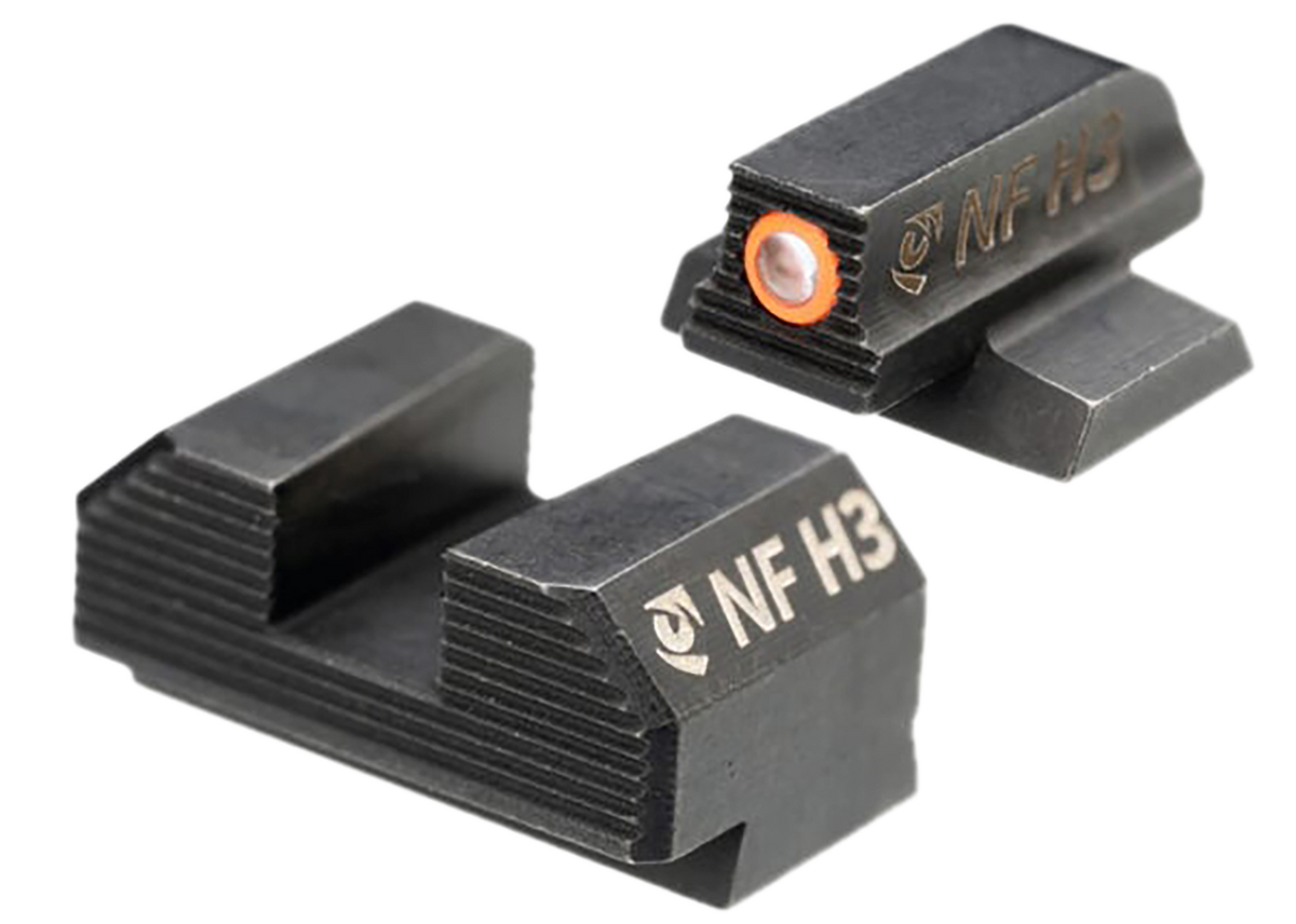 Night Fision Mete MC9 Stealth Night Sight Set Orange Tritium Front / Blank Rear - Fits Canik