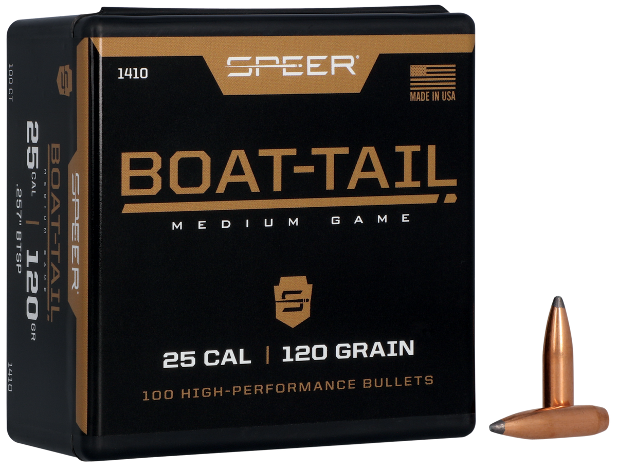 Speer Ammo 1410 Boat-Tail .25 Cal 120gr Jacketed Soft Point Boat Tail - 100/Box