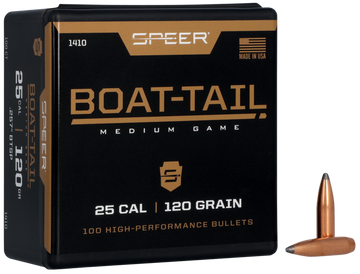 Speer Ammo 1410 Boat-Tail .25 Cal 120gr Jacketed Soft Point Boat Tail - 100/Box
