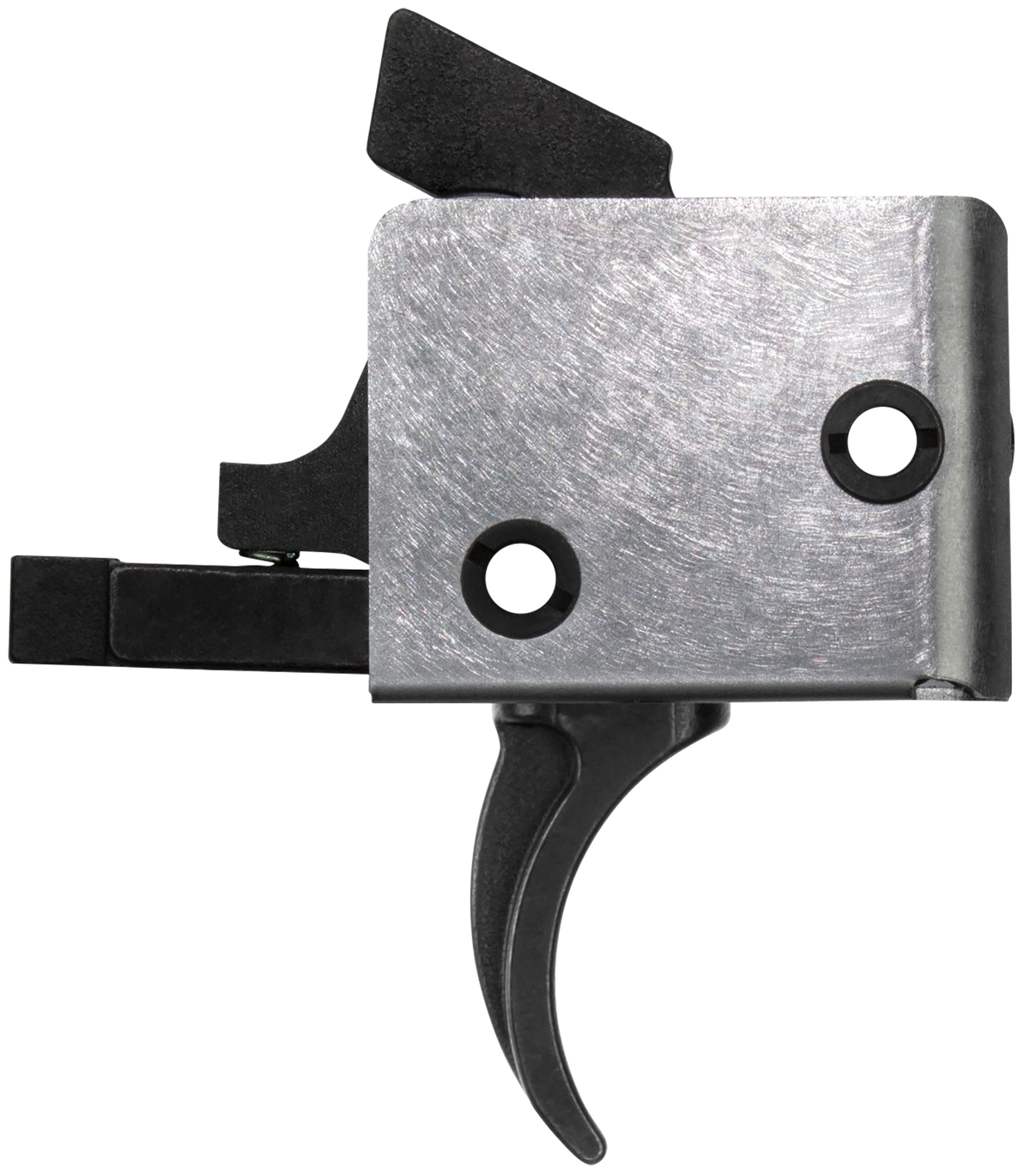 CMC Triggers 95501 Drop-In PCC 9mm AR-15/AR-10 Single-Stage Curved Trigger 3-3.5 lbs - Black/Silver