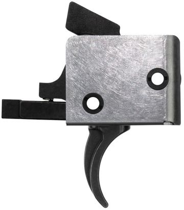 CMC Triggers 95501 Drop-In PCC 9mm AR-15/AR-10 Single-Stage Curved Trigger 3-3.5 lbs - Black/Silver