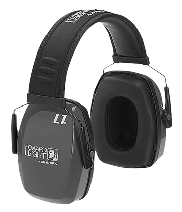 Howard Leight R01524 Leightning L1 Passive Earmuff 25 dB Over the Head Charcoal / Black Adult