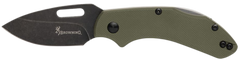 Browning Hidden Hollow EDC Small 2.25" D2 Folding Drop Point OD Green G10 Knife