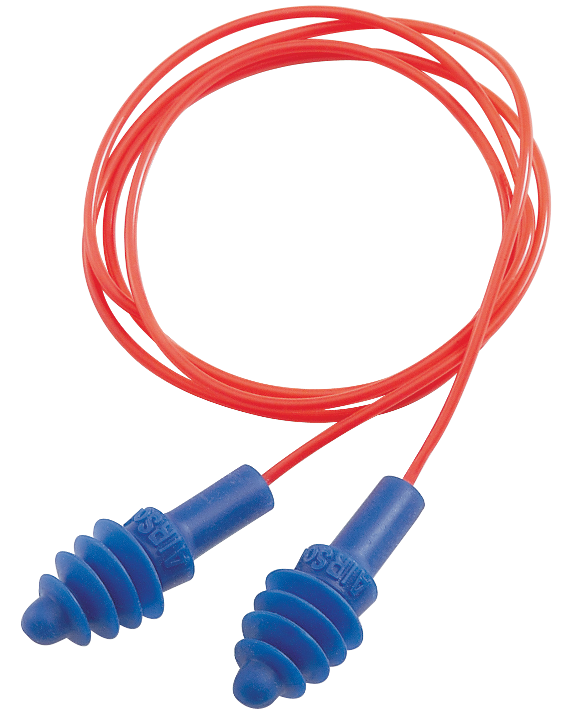 Howard Leight Air Soft R01521 27 dB Corded Foam Ear Plugs Behind The Neck Blue Ear Buds w/Orange Cord - 2 Pair