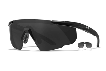 Wiley X 315 Saber Advanced Smoke Gray/Clear Lens Matte Black Frame Safety Glasses
