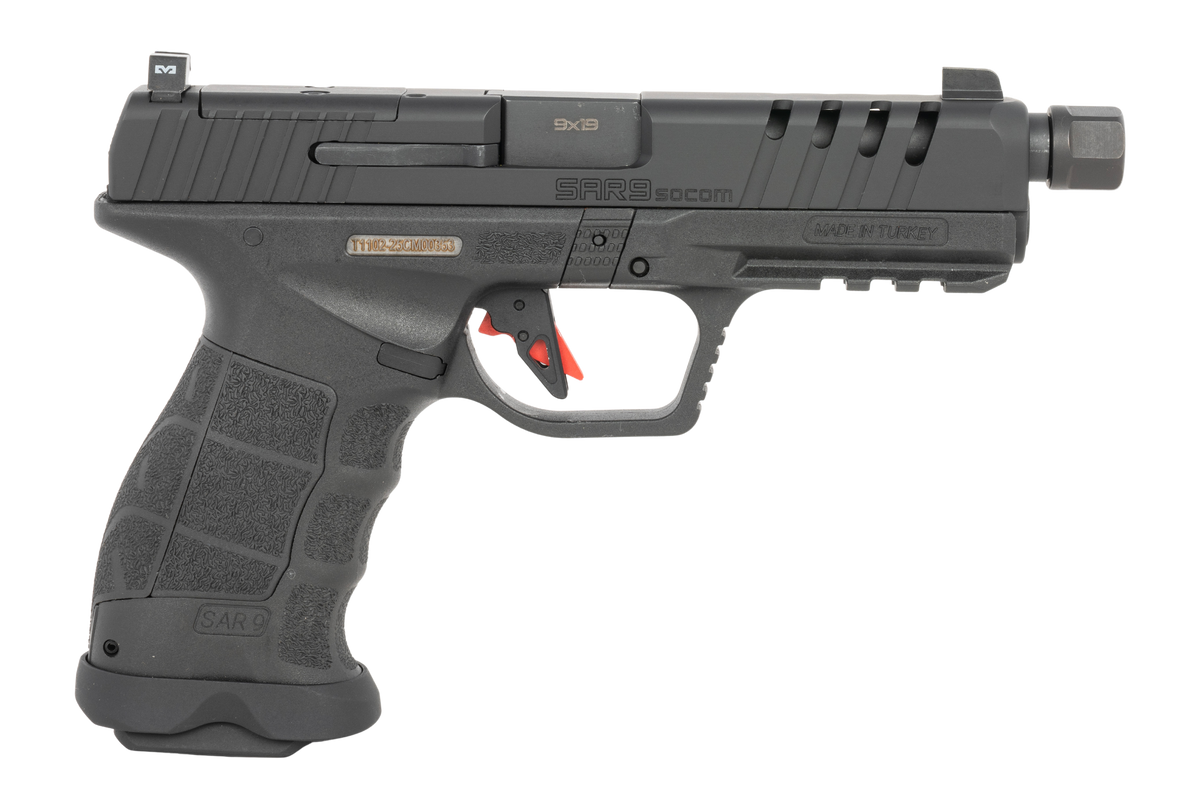 SAR USA SAR9 SOCOM Full Size 9mm Luger 5.10" 10+1 Semi-Auto Pistol - Black