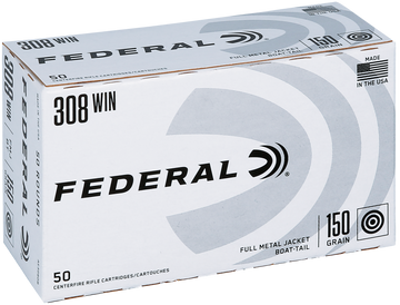 Federal American Eagle 308 Win 150gr Full Metal Jacket Boat-Tail 50 Rd - Box or Case