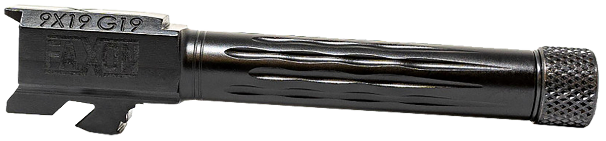 Faxon Firearms Match Series Glock 19 Gen 2-5/Glock 45 9mm Luger Fluted Threaded Barrel - Black Nitride