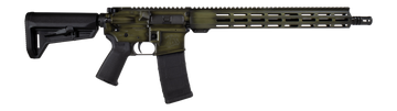Shark Coast Tactical Distressed 5.56 NATO 16" 30+1 Semi-Auto AR-15 Rifle - Green Distressed Cerakote