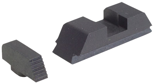 AmeriGlo GT504 Range Series Sight Set for Glock - Black Serrated Front / Flat Black Rear