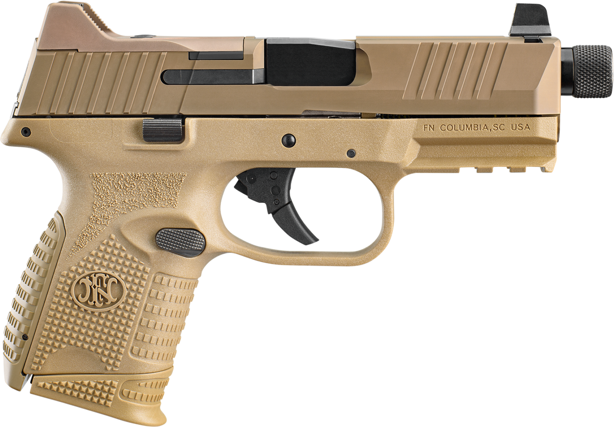 FN 509CT Compact Tactical 9mm Luger 4.32" 10+1 FDE Semi-Auto Pistol - Optic Cut/Threaded