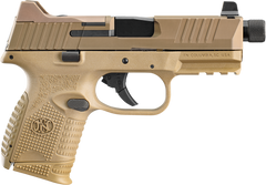FN 509CT Compact Tactical 9mm Luger 4.32" 10+1 FDE Semi-Auto Pistol - Optic Cut/Threaded