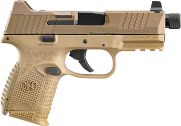 FN 509CT Compact Tactical 9mm Luger 4.32" 10+1 FDE Semi-Auto Pistol - Optic Cut/Threaded