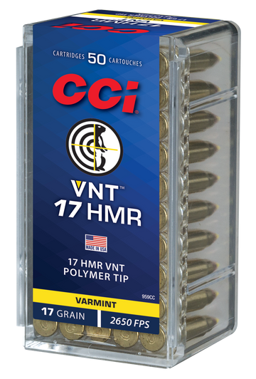 CCI 959CC VNT 17 HMR 17gr Varmint Tipped - Box or Case