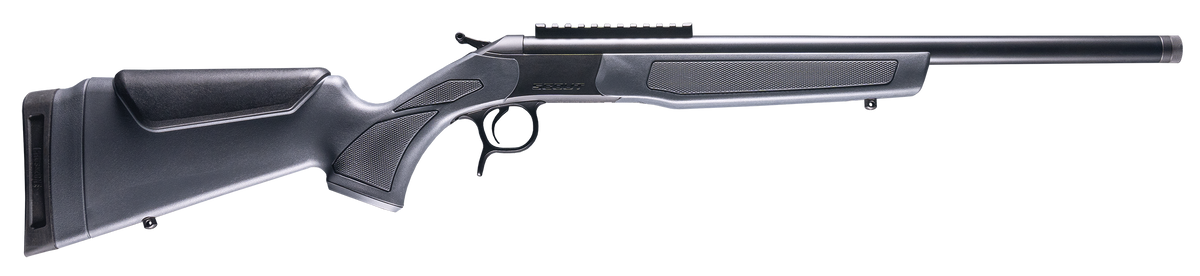 CVA Scout Compact 300 Blackout 16.5" 1-Rd Single Shot Rifle - Blued Threaded Barrel / Stealth Gray Stock