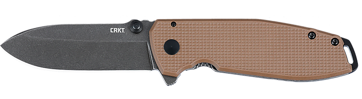 Columbia River Squid XM 2.95" Folding Drop Point Plain Stonewashed D2 Brown G10/SS Frame Lock Knife