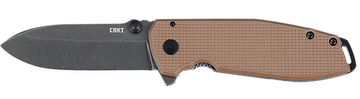 Columbia River Squid XM 2.95" Folding Drop Point Plain Stonewashed D2 Brown G10/SS Frame Lock Knife